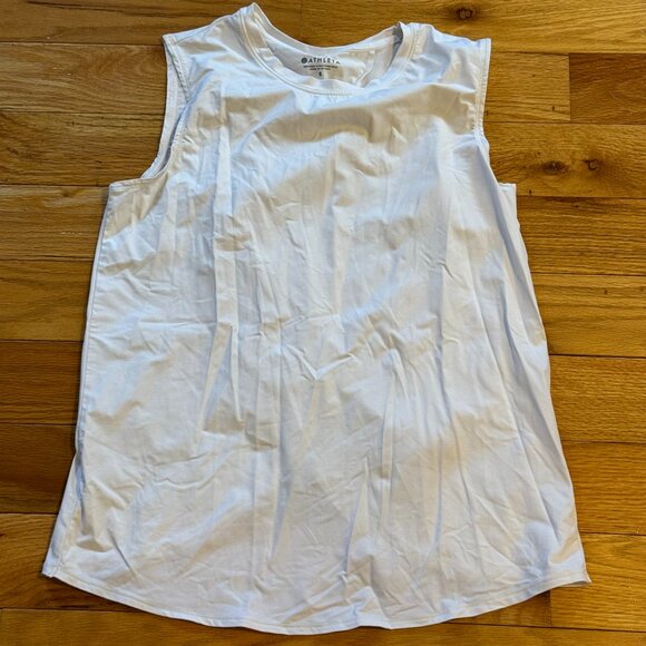 Athleta Crew Neck Split Back Sleeveless Top sz S - Picture 1 of 4